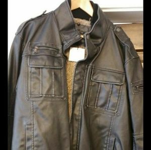 Calvin Klein Leather Jacket XXL